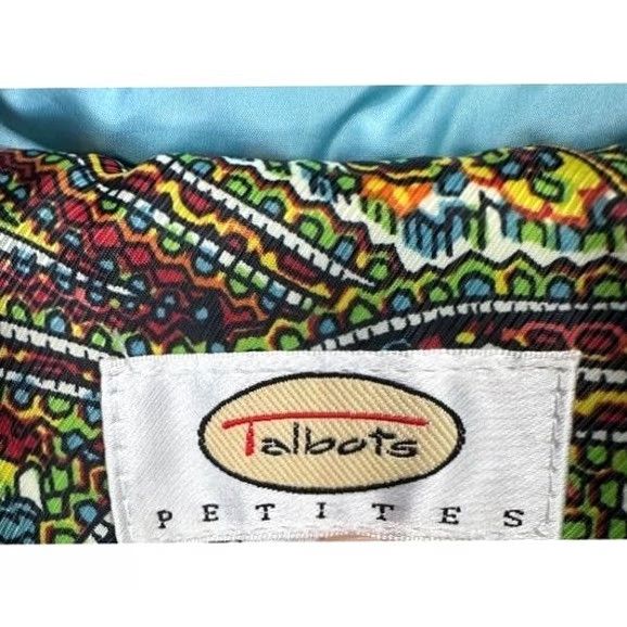 Talbots Talbots Puffer Vest Womens Small Petite Teal Nylon Blend Button Up Vest Polyester Lining Outdoor Casual Winter Women Button Pockets Size S / US 4 / IT 40 - 3 Thumbnail