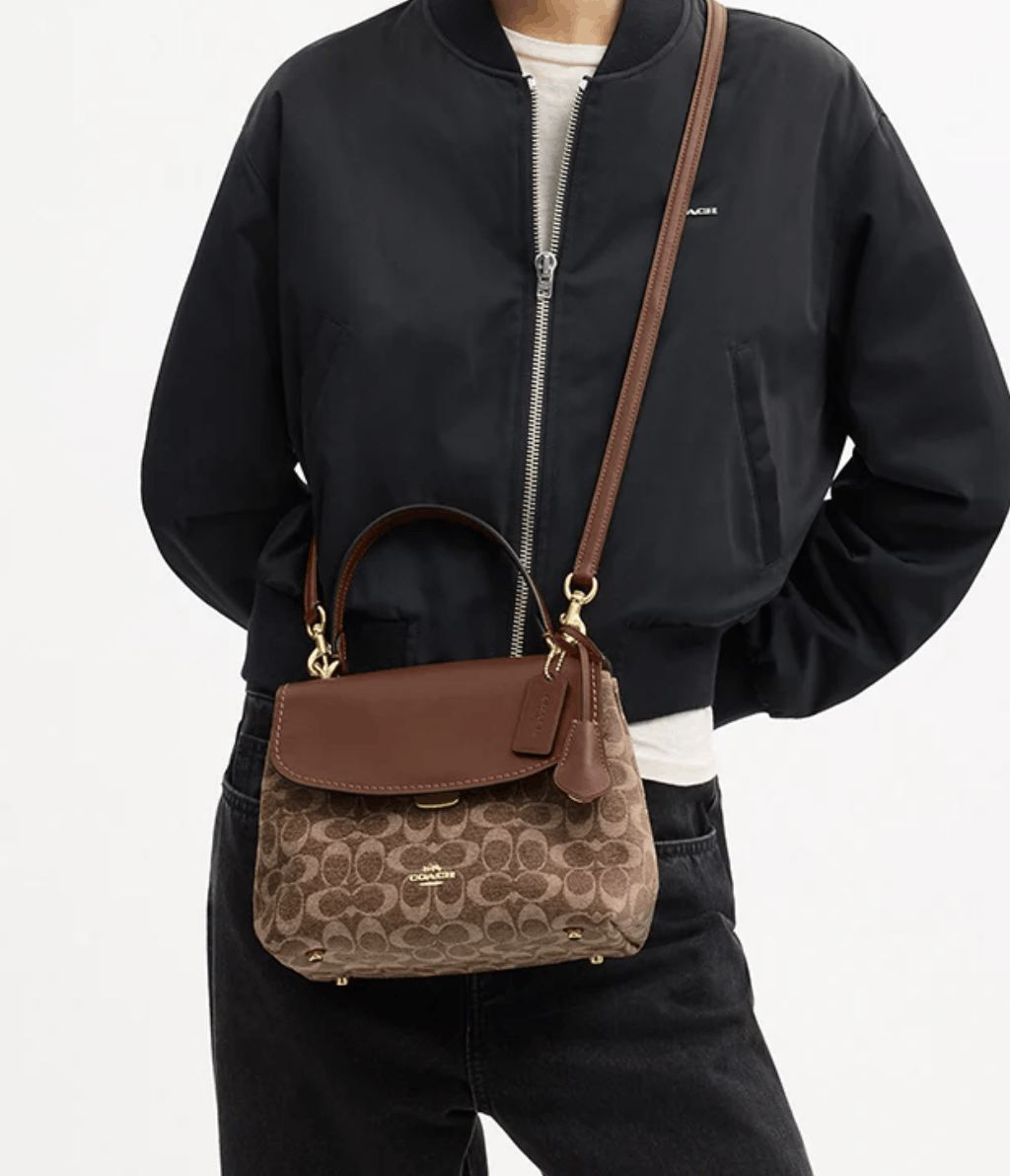 Coach Emory Top Handle Bag In Signature Chenille CDB08 Size ONE SIZE - 6 Thumbnail
