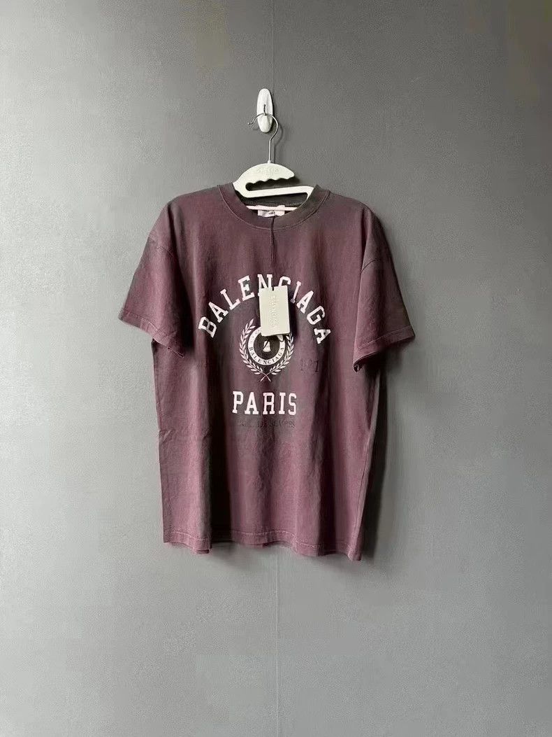 Balenciaga Balenciaga Purple Paris Graphic Tee - dmc Size US S / EU 44-46 / 1 - 1 Thumbnail