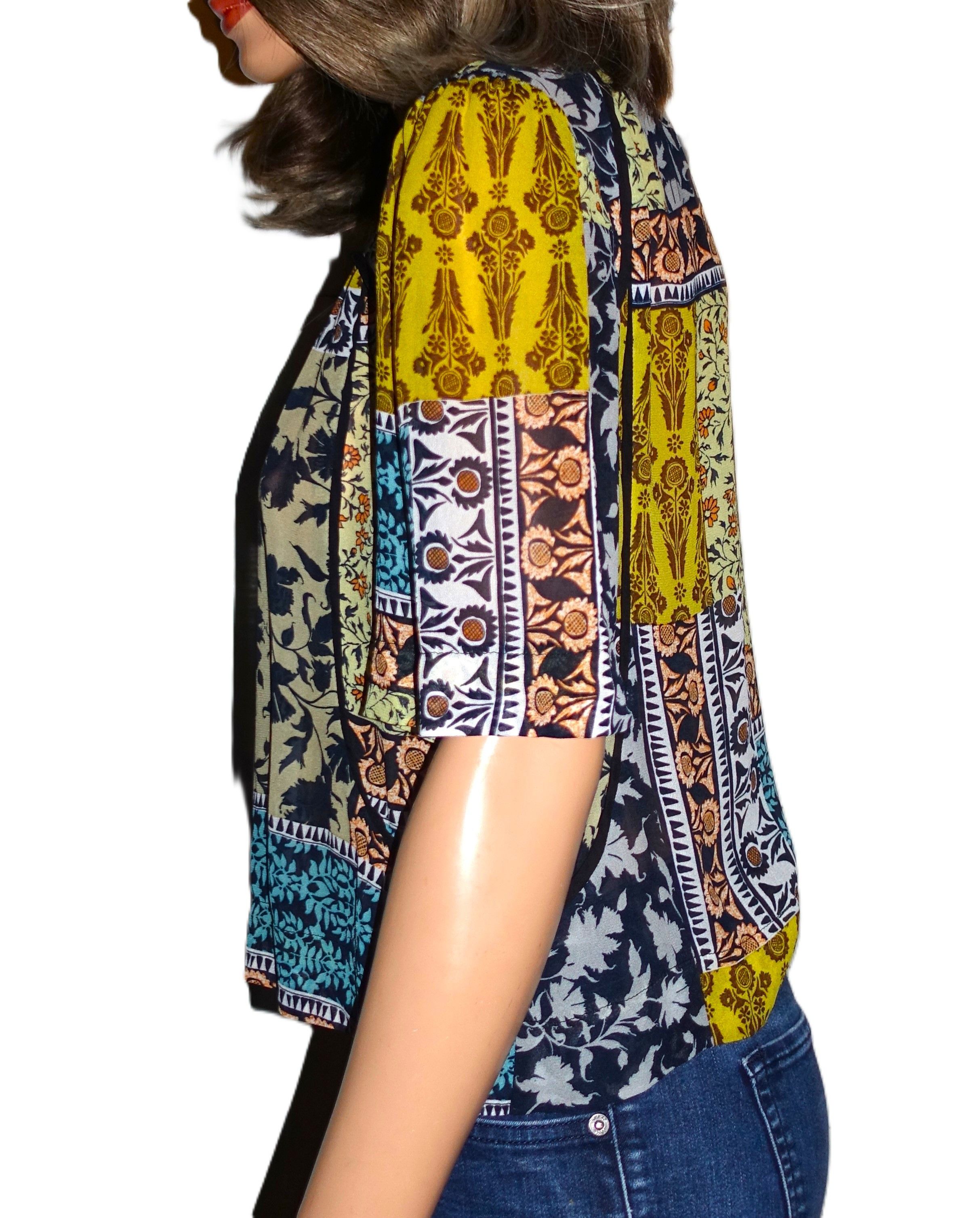Other Weston Boho Patchwork Blouse XS Size XS / US 0-2 / IT 36-38 - 4 Thumbnail