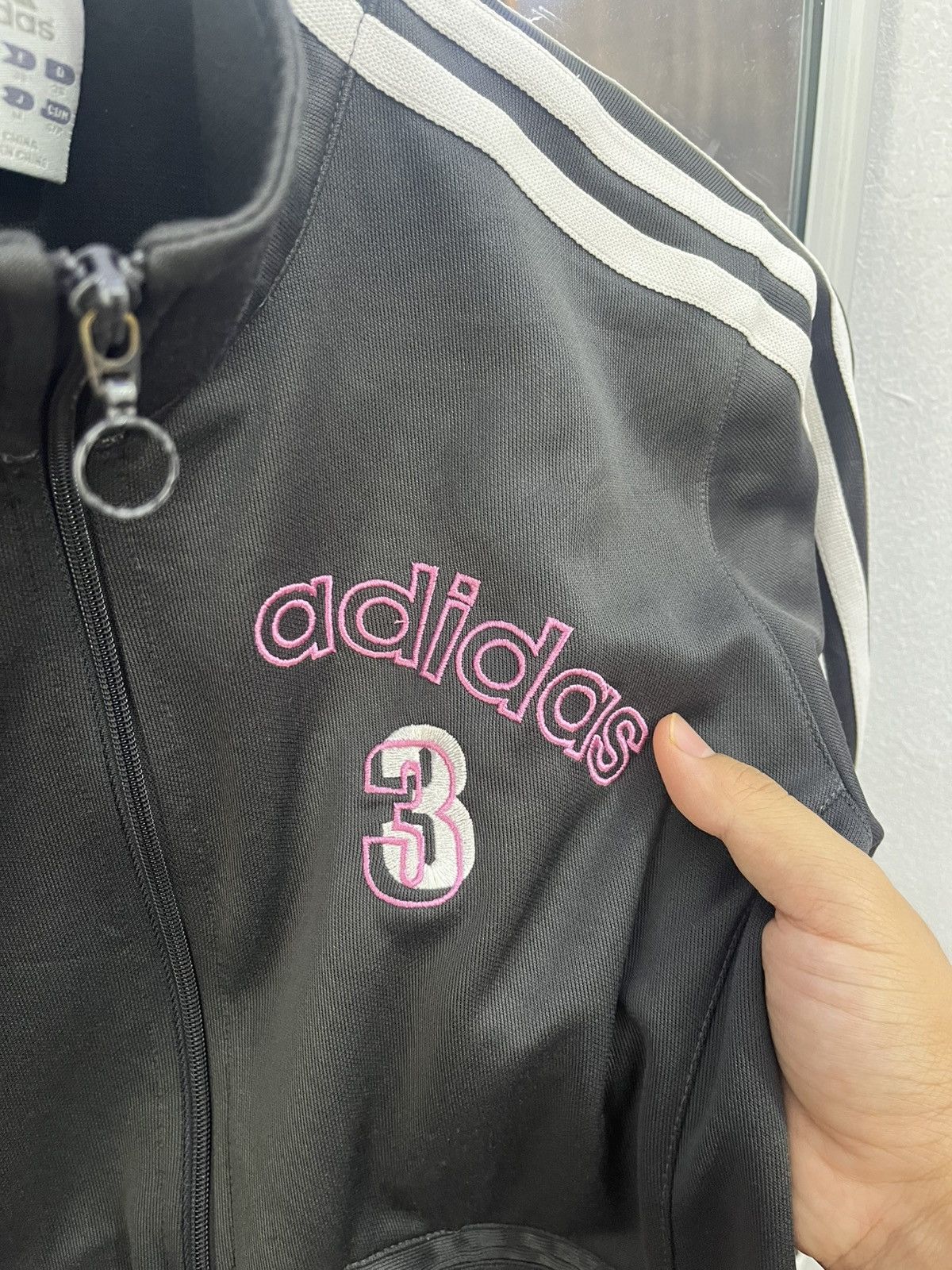 Adidas Adidas 3 Stripe Track Jacket Pink White Embroidery Size S / US 4 / IT 40 - 3 Thumbnail