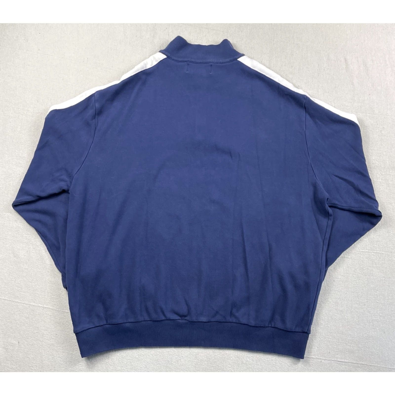 Polo Ralph Lauren VINTAGE Polo Ralph Lauren Sweatshirt 90s Pullover 1/4 Zip Mock Neck XL Mens Blue Cotton Knit Logo Bear Era 1990s Mens Size US XL / EU 56 / 4 - 2 Thumbnail