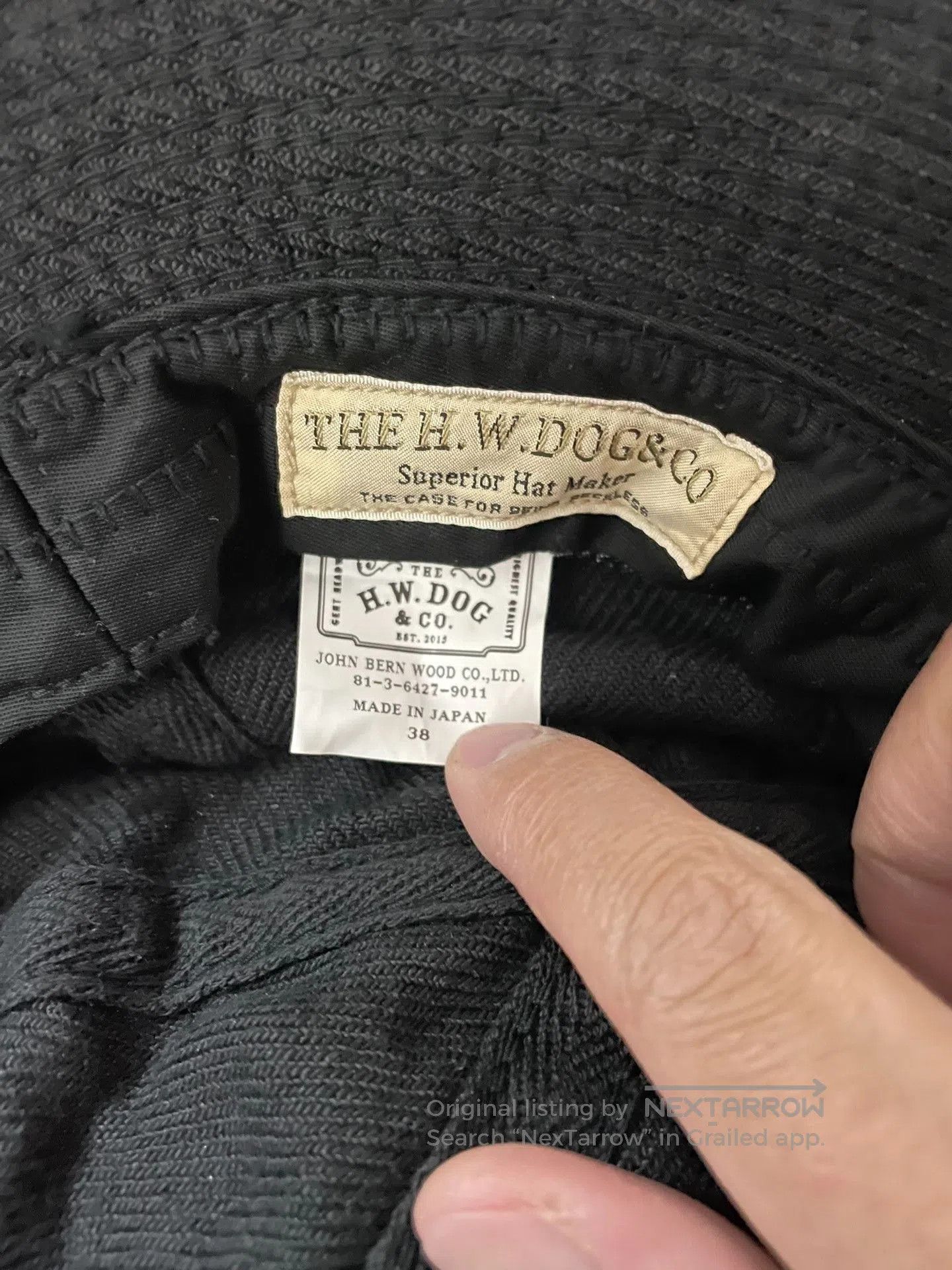 THE H.W.DOG&CO. H.W.Dog Black Linen Breathable Bucket Hat. Size ONE SIZE - 4 Thumbnail