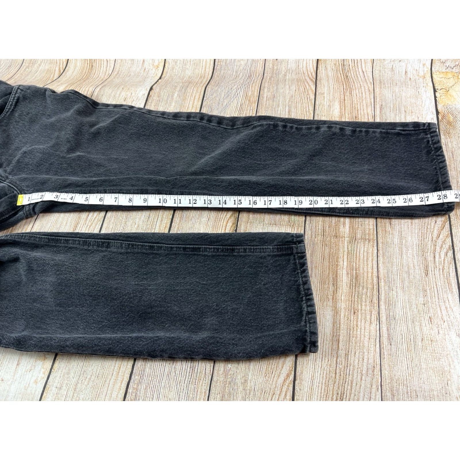 Empyre VINTAGE Empyre Women’s Skate Relax Black Denim Jeans Size 27 Straight 28.5in Inseam Urban Comfort Size 27" / US 4 / IT 40 - 6 Thumbnail