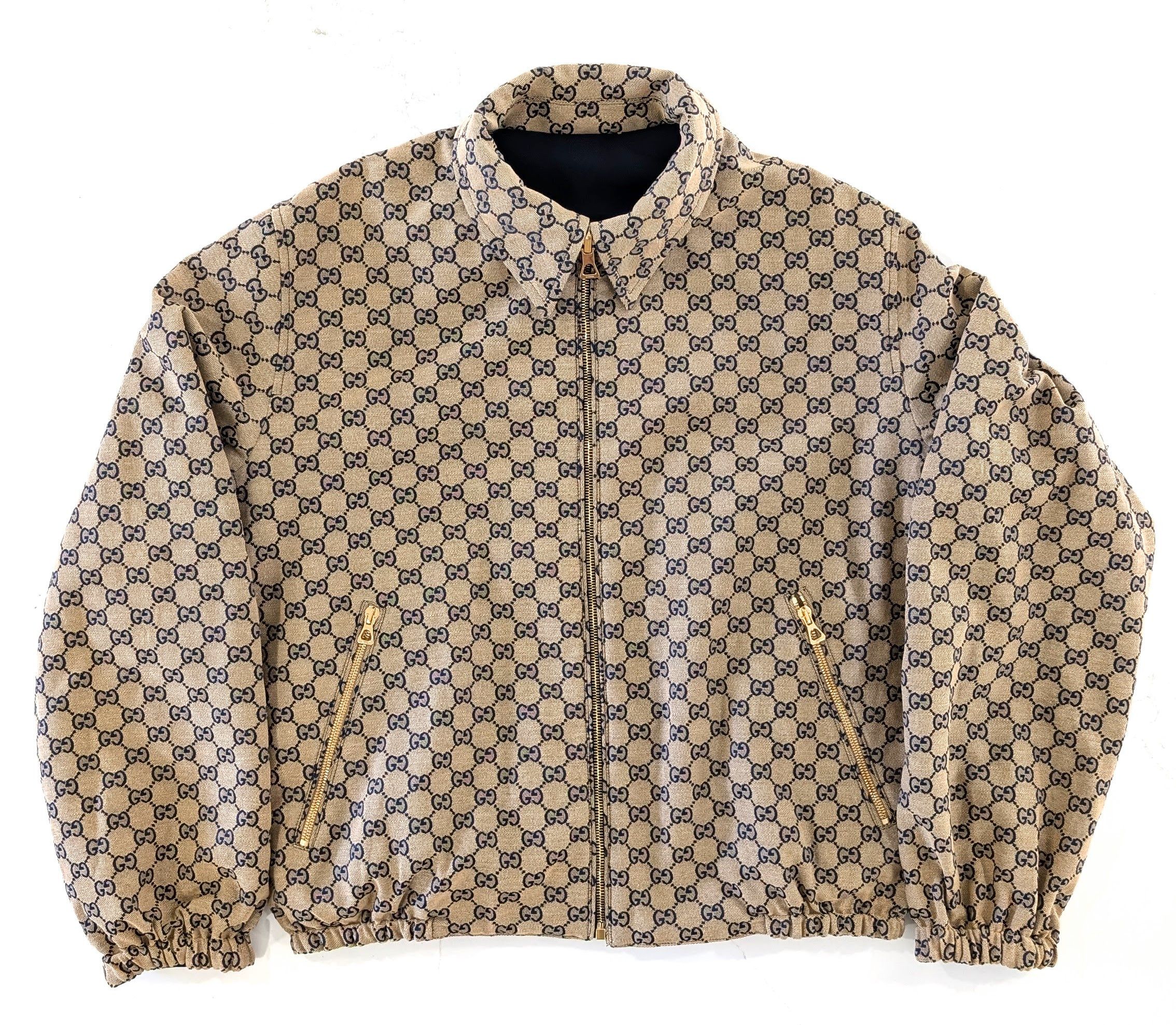 Gucci GUCCI Reversible GG Monogram Jacket Blue Beige Size US S / EU 44-46 / 1 - 2 Thumbnail
