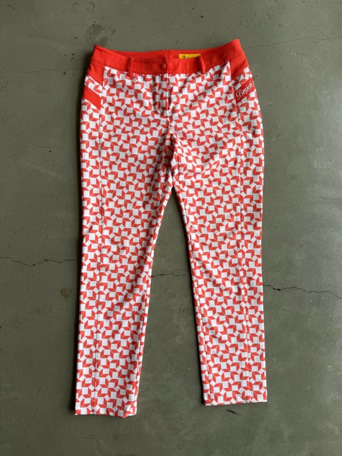Other Benjefe / Geometric Print Golf Pants / orange / Korean golf Size 28" / US 6 / IT 42 - 1 Thumbnail