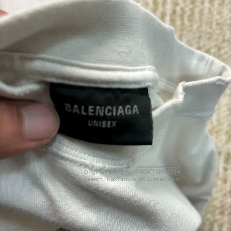 Balenciaga Balenciaga Letter Printed Long Sleeve Round Neck Short Sle Size US XL / EU 56 / 4 - 4 Thumbnail
