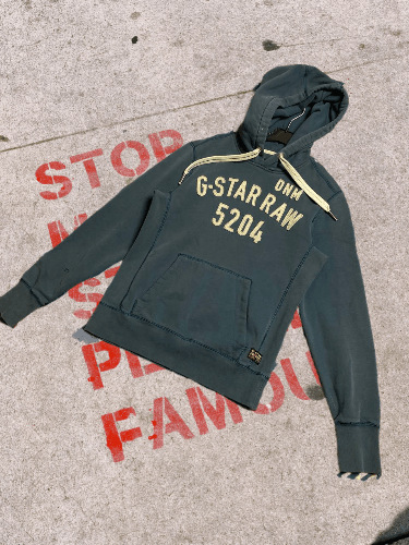 G-Star 🦂VNTG G-STAR Raw Washed Zip Up Hoodie with Rivets Size US S / EU 44-46 / 1 - 1 Thumbnail