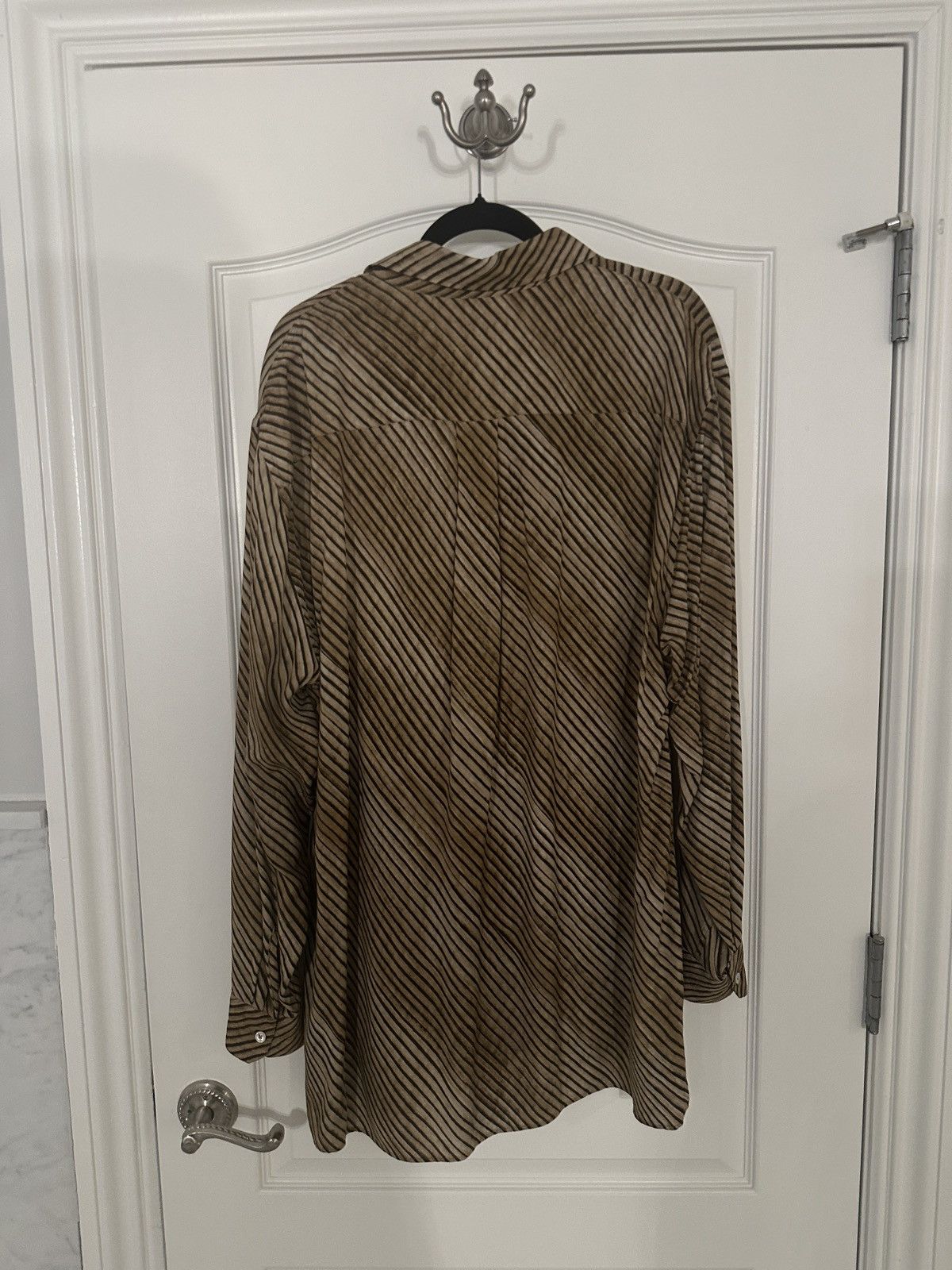 Lemaire Brown striped shirt Size US L / EU 52-54 / 3 - 4 Thumbnail