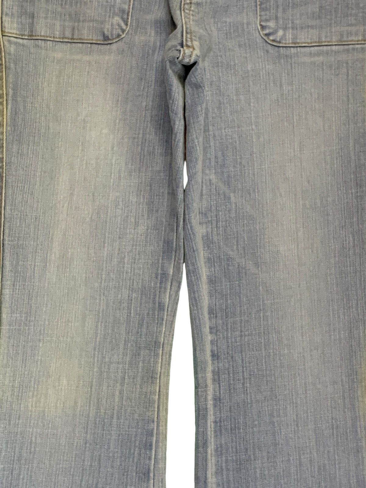 Japanese Brand × Jean Vintage Japanese Brand Mud Wash Fatigue Style Flare Jeans Size 24" / US 00 / IT 34 - 5 Thumbnail