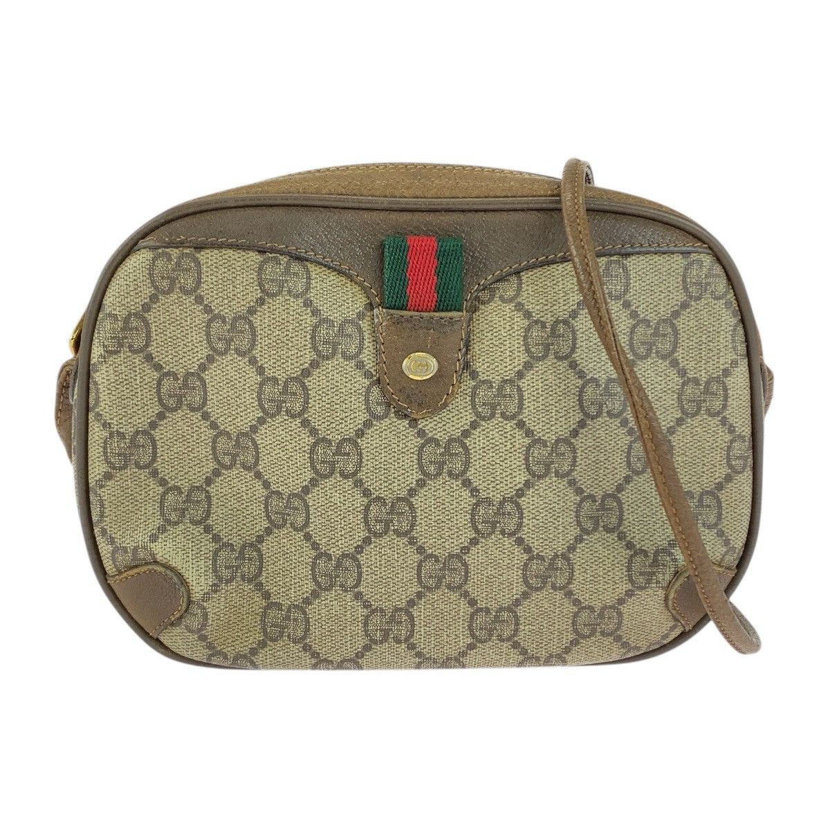Gucci Gucci GG Supreme Canvas Leather Shoulder Bag Textile Shoulder Bag 89 02 066 Duty Free For Usa in Beige, Women's