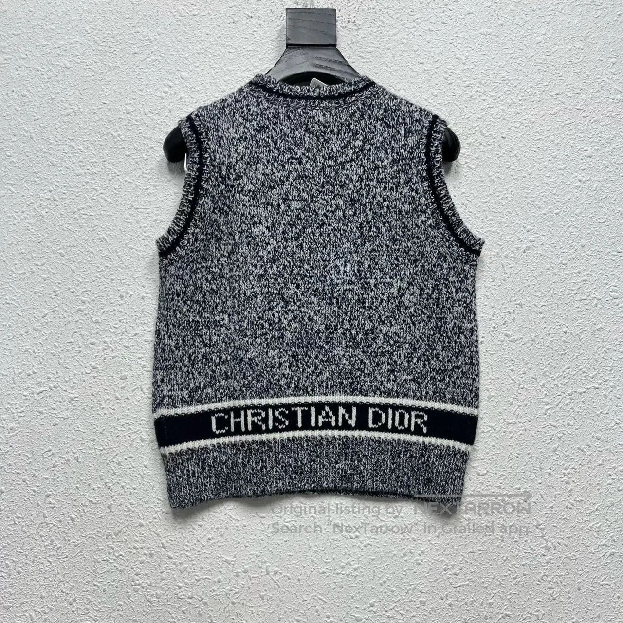 Dior Dior size38 Wool knitting slogan vest Size M / US 6-8 / IT 42-44 - 2 Thumbnail