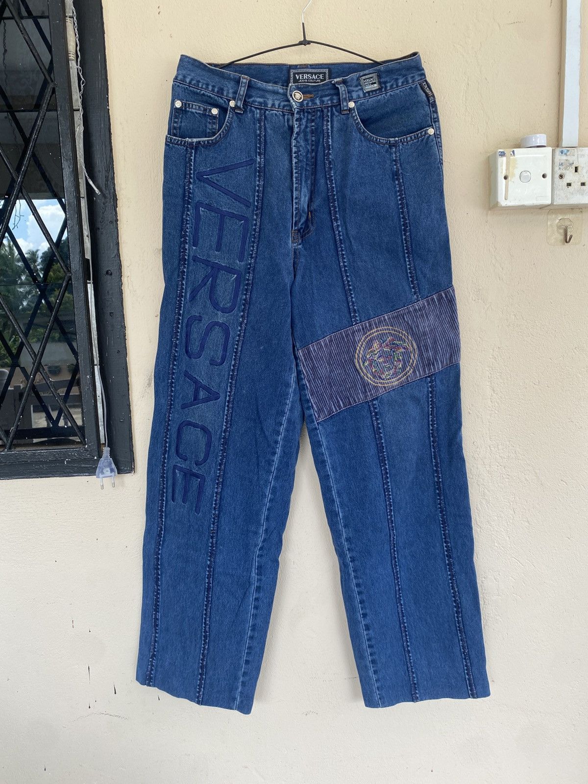 Versace Versace Medusa Spellout 90s Denim Size US 29 - 1 Thumbnail