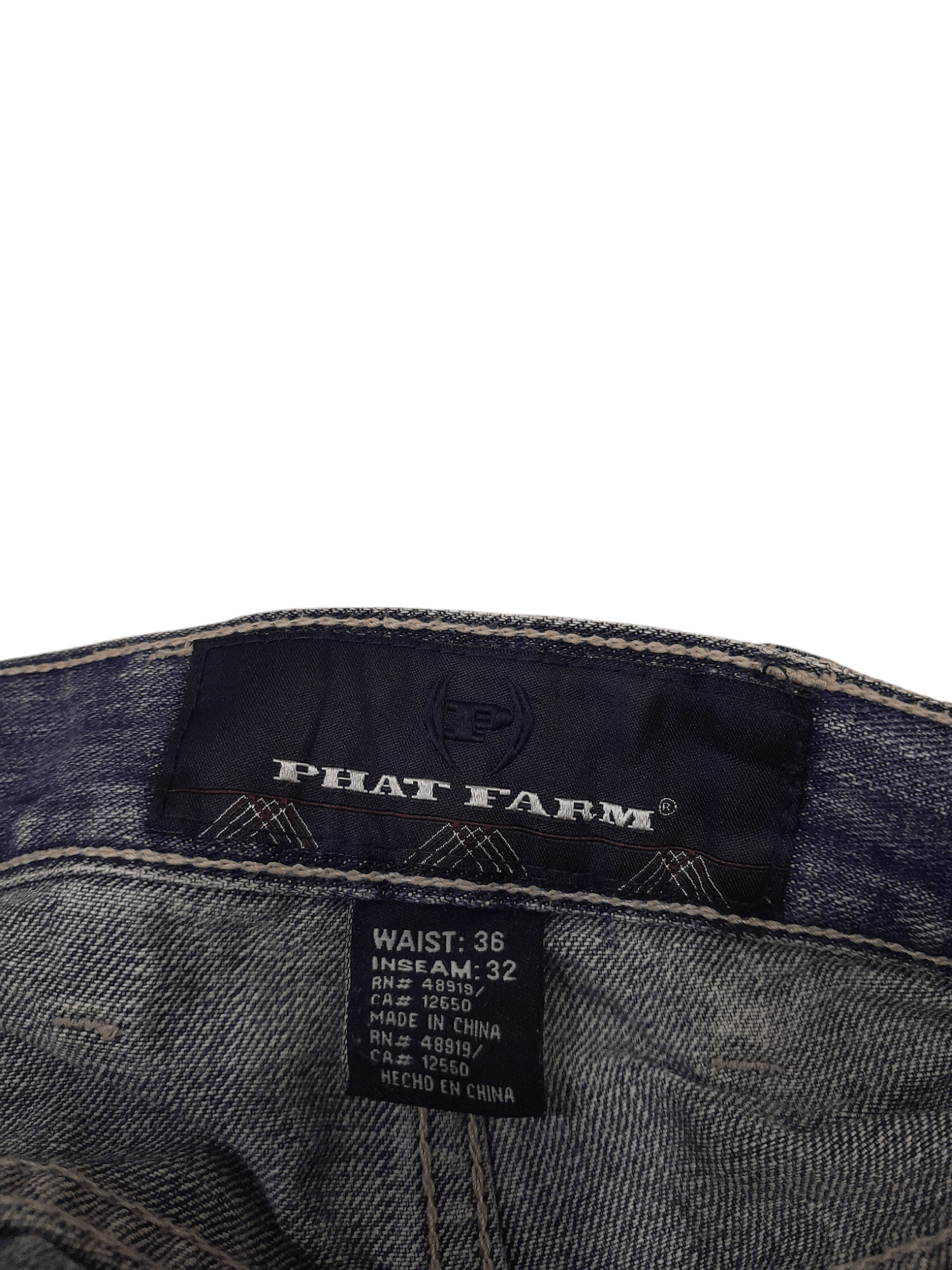 Phat Farm Phat Farm Russell Simmons Baggy Denim (F415) Waist 36 Size US 36 / EU 52 - 8 Thumbnail