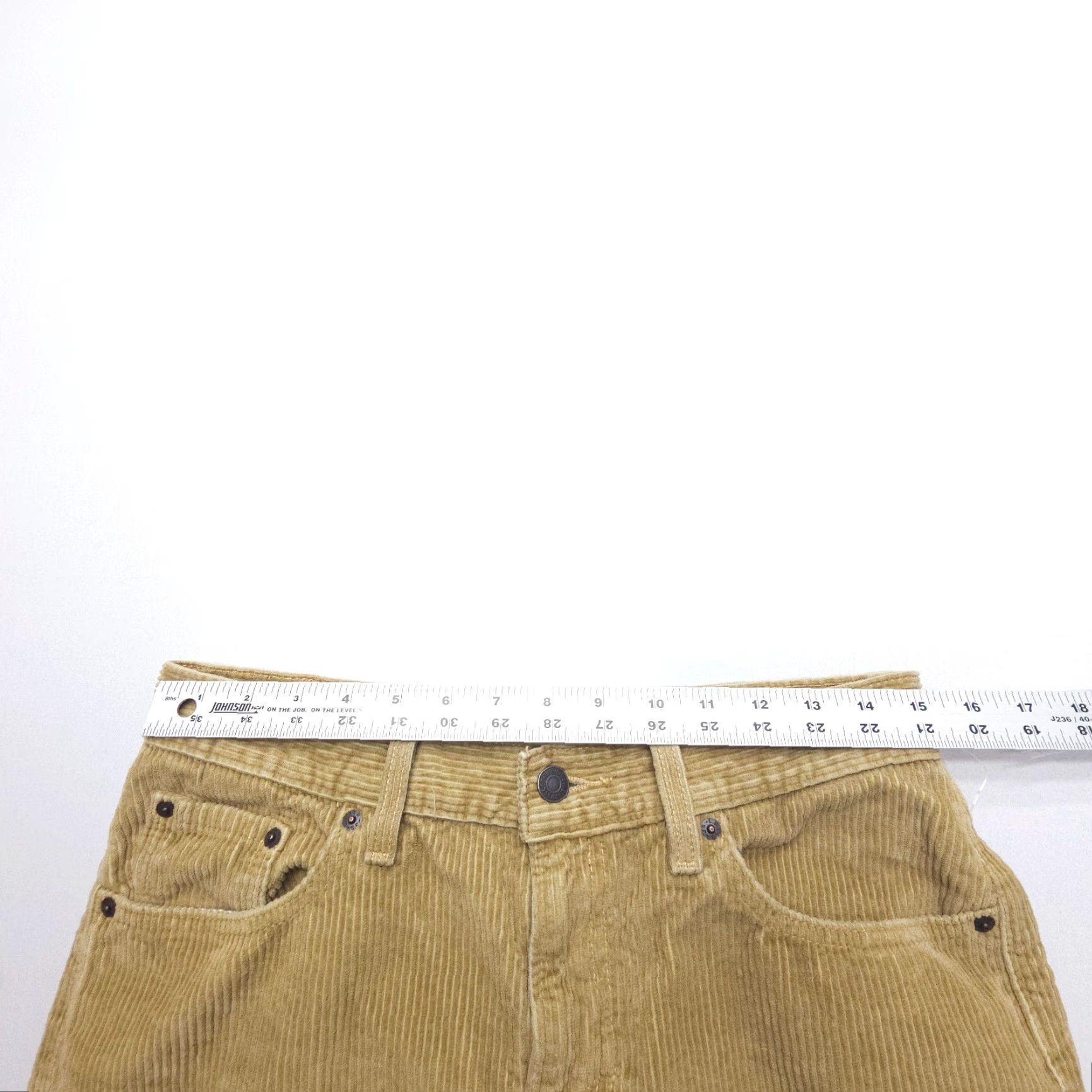 Levi's Levi's Jeans Womens 29 30 Tan Cotton Corduroy Classic Straight Denim Size 29" - 7 Thumbnail