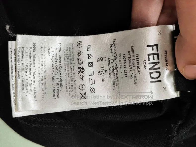 Fendi Fendi Black long-sleeve chest dark pattern logo base layer Size US M / EU 48-50 / 2 - 5 Thumbnail