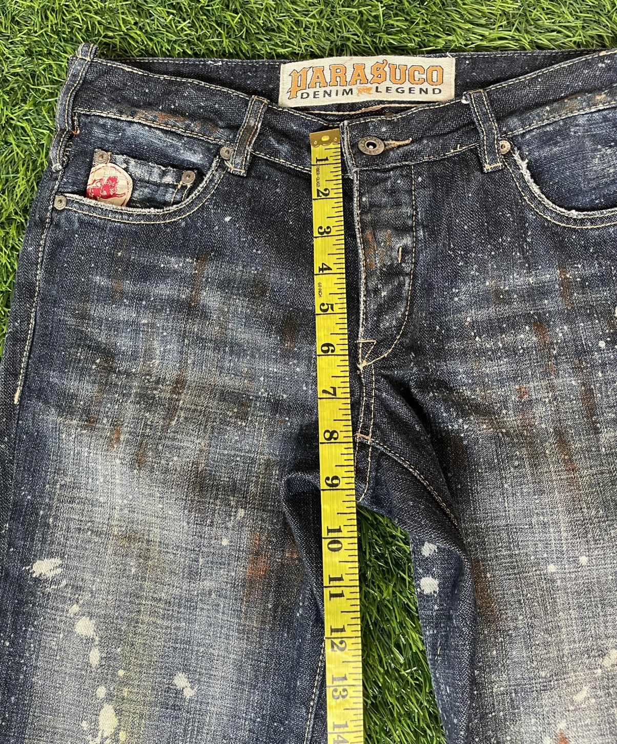 Parasuco Vintage🔥PARASUCO🔥Bootcut Rusty Blue Paint Denim Punk Size US 31 - 8 Thumbnail