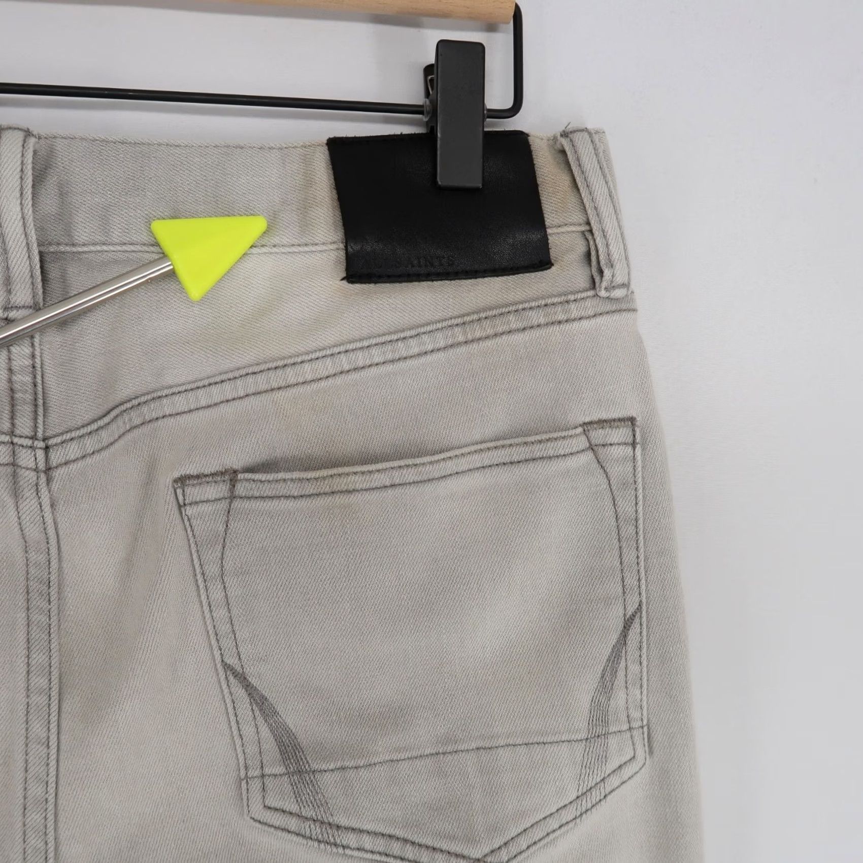 Allsaints AllSaints Jeans Mens 32 Gray Skinny Tapered Button Fly Stretch Denim Size US 32 / EU 48 - 6 Thumbnail
