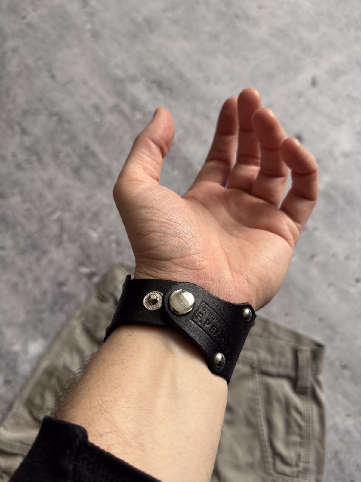 Leather × Vintage ⚠️🔥Vintage custom handmade leather bracelet moto rare flame Size ONE SIZE - 5 Thumbnail