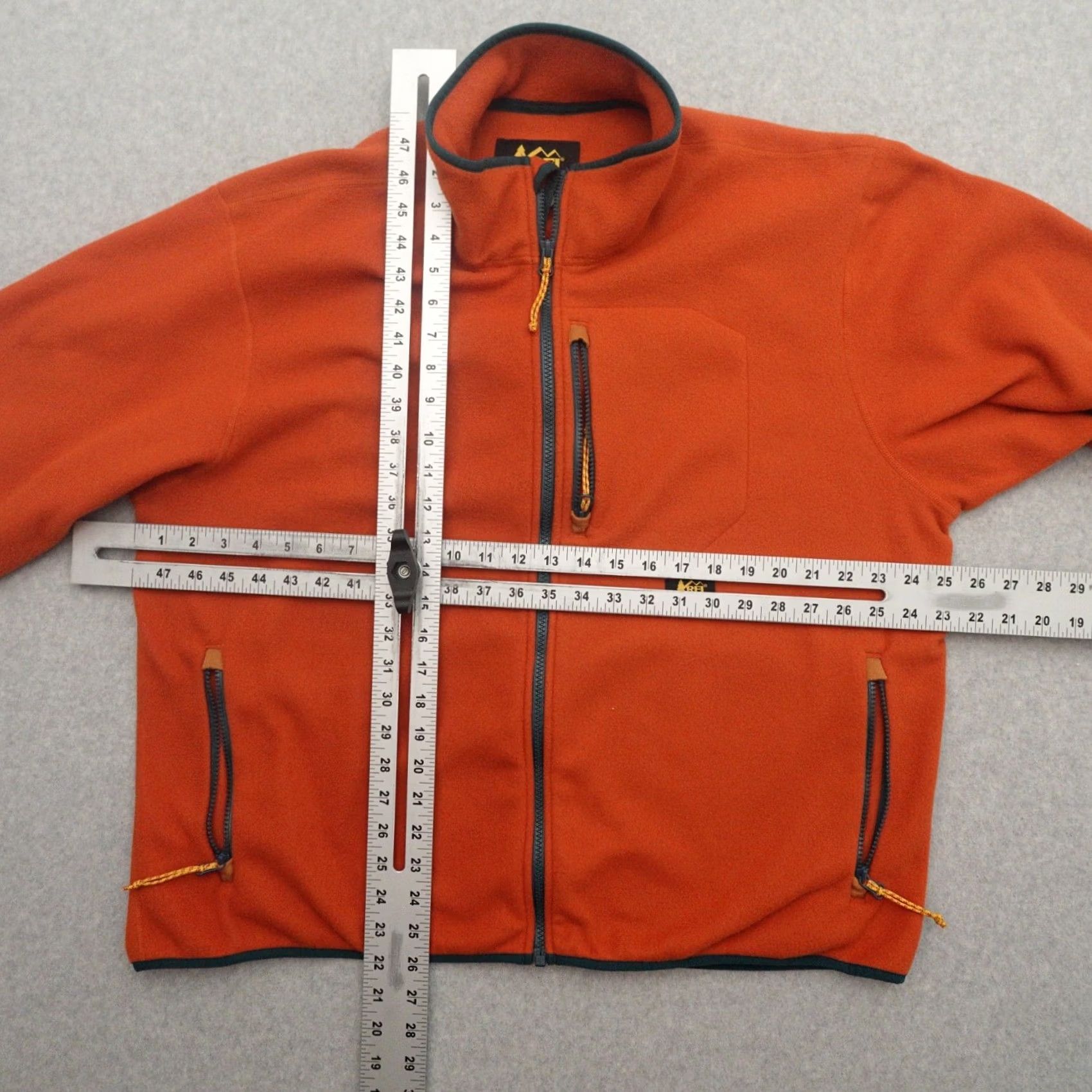 Vintage VINTAGE REI Jacket Womens 1XL Orange Full Zip Fleece with Pockets Outdoor 26x25 Size XL / US 12-14 / IT 48-50 - 2 Thumbnail