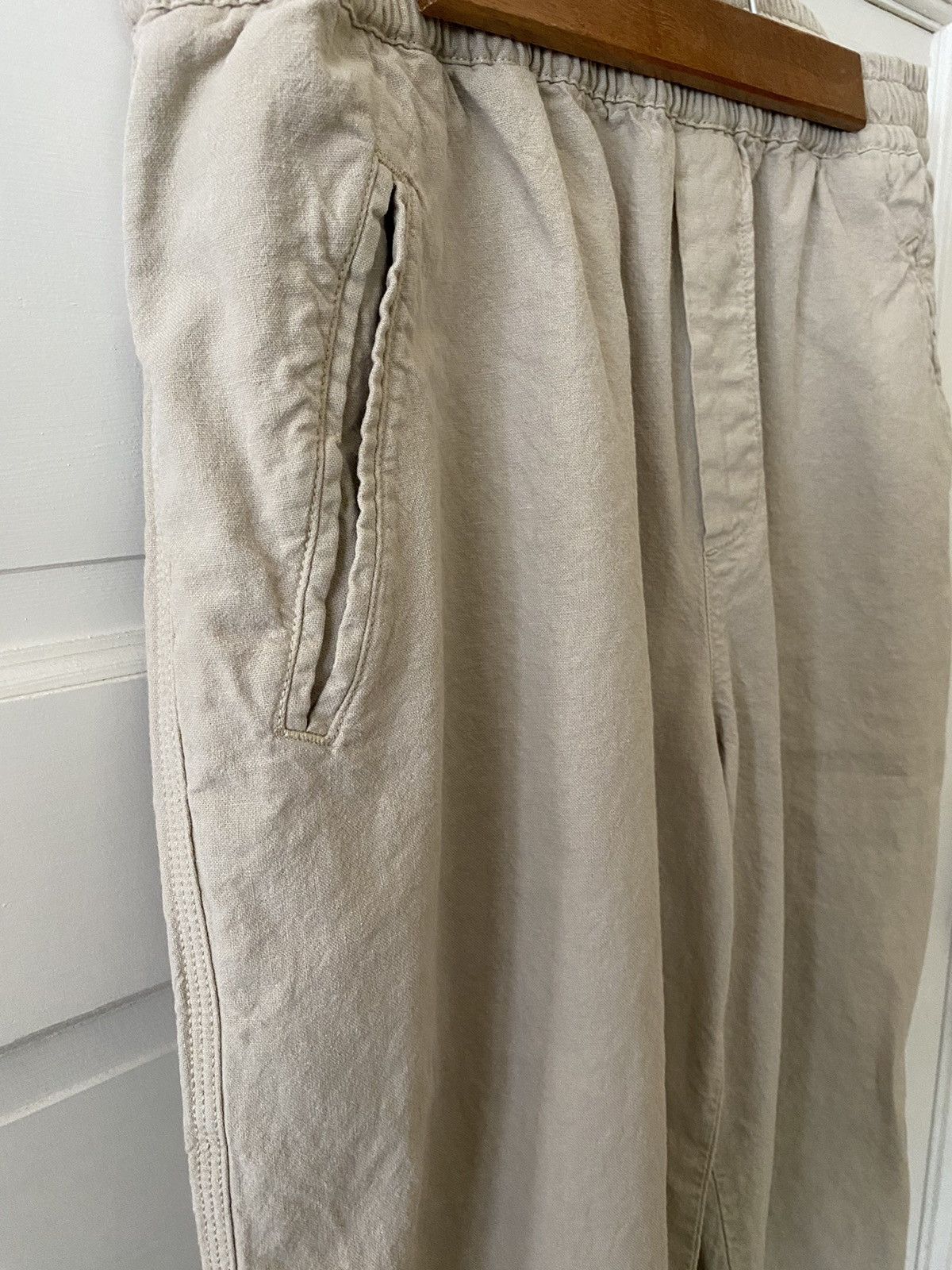 Folk Drawstring Assembly Pant Stone Linen/Cotton Size US 32 / EU 48 - 4 Thumbnail