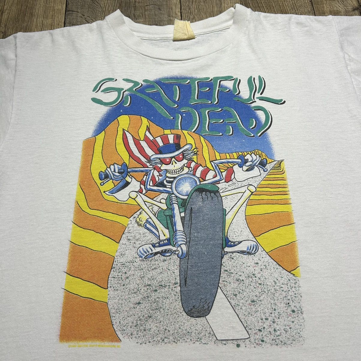 Grateful Dead × Vintage Grateful Dead Motorcycle Tour T Shirt Vintage 1988 Large 80s Size US L / EU 52-54 / 3 - 4 Thumbnail
