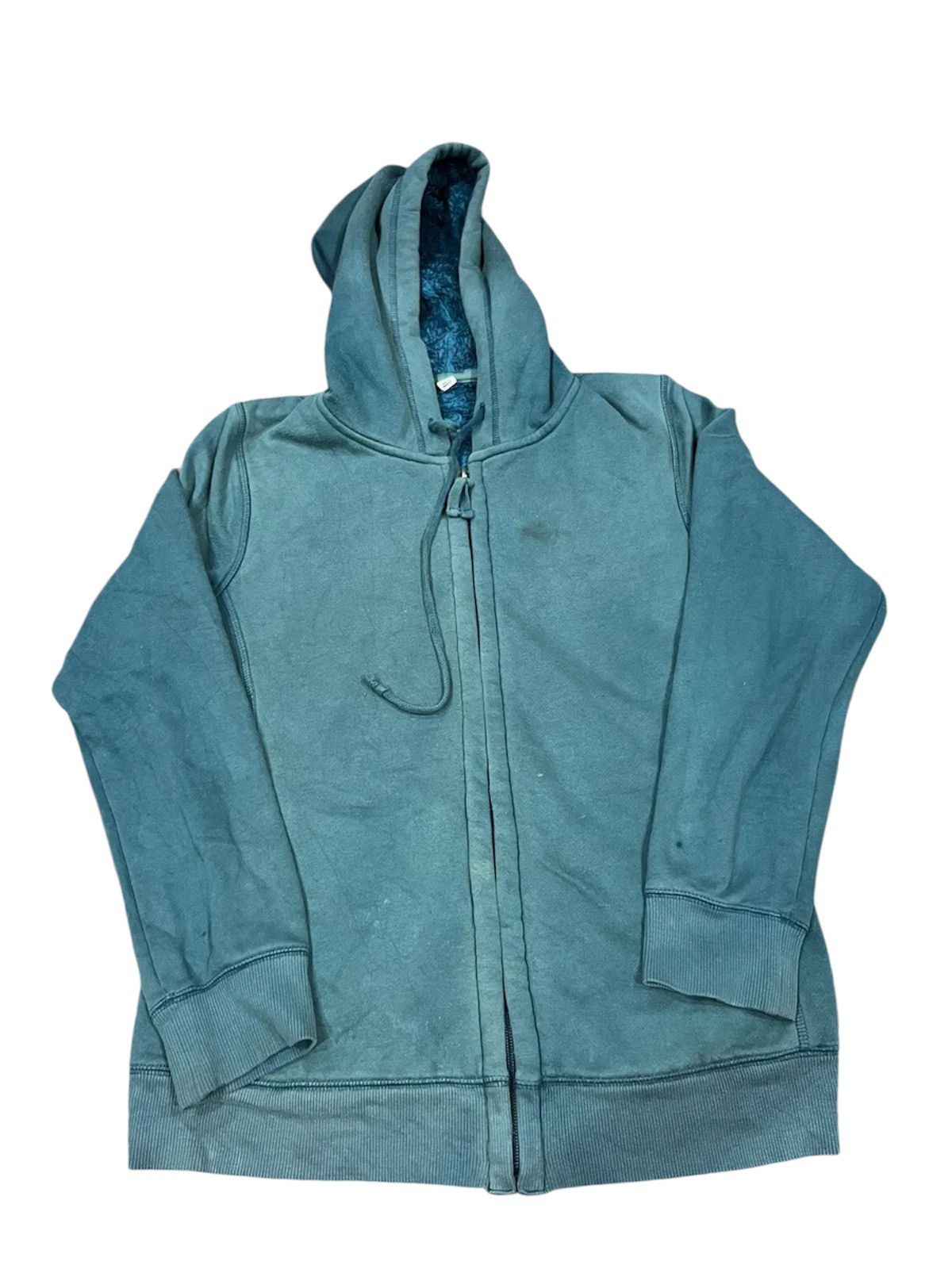Uniqlo Green Faux Fur Inner Faded DESTROYED Hoodie Size US M / EU 48-50 / 2 - 1 Thumbnail