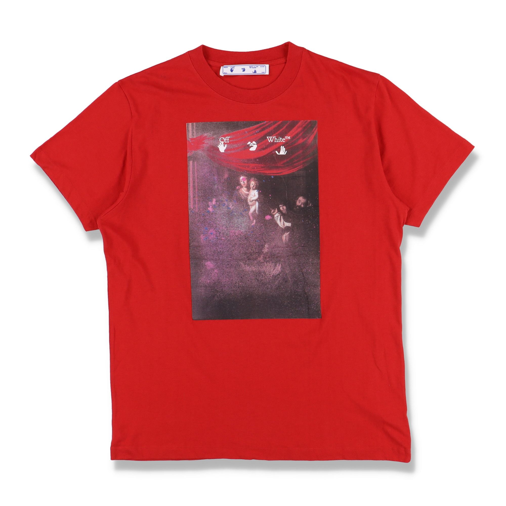 Off-White Red Sprayed Caravaggio Arrows T-Shirt Size US XL / EU 56 / 4 - 1 Thumbnail