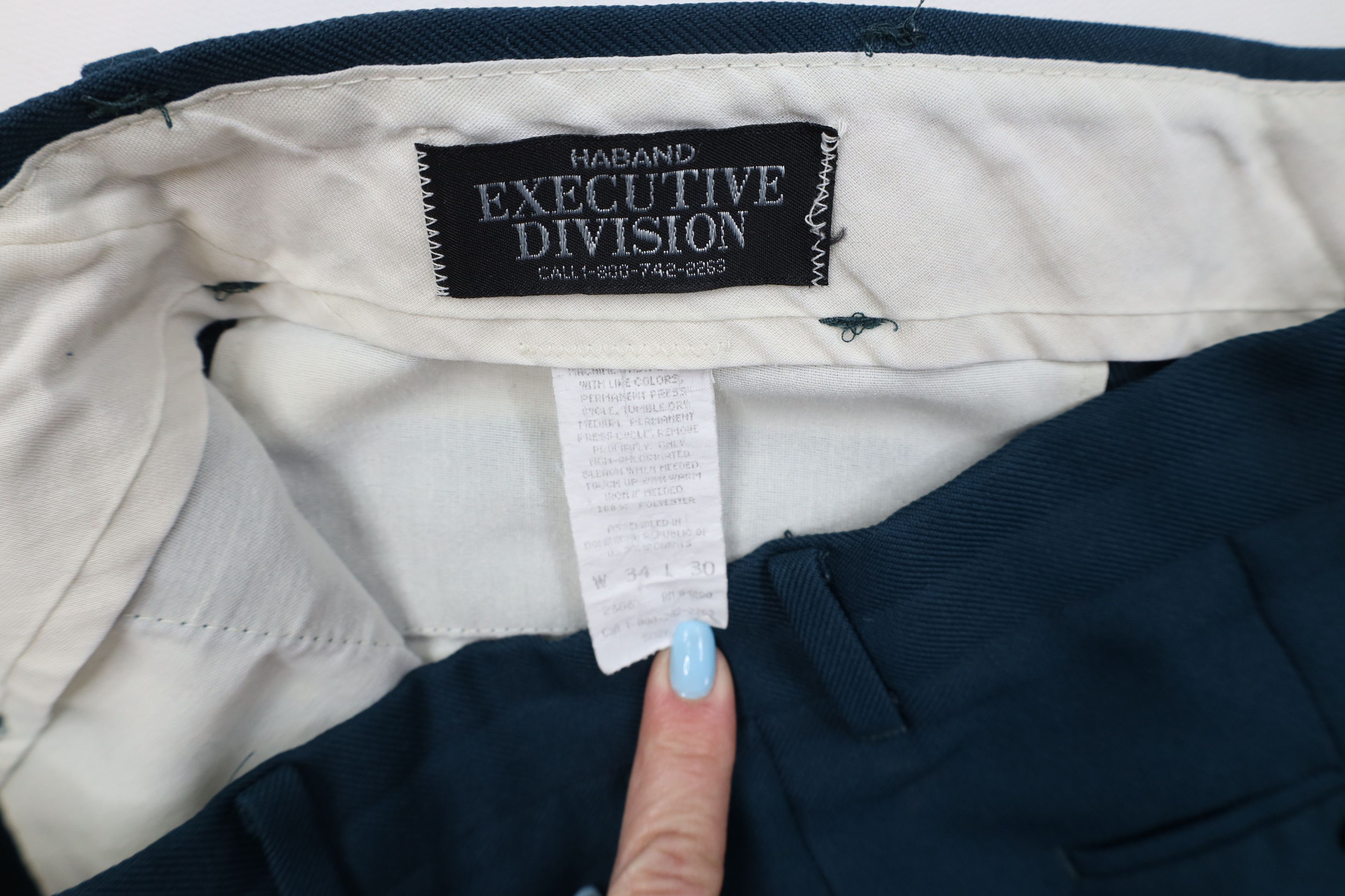 Vintage Vintage 90s Streetwear Knit Flared Wide Leg Chino Pants Teal Size US 34 / EU 50 - 8 Thumbnail