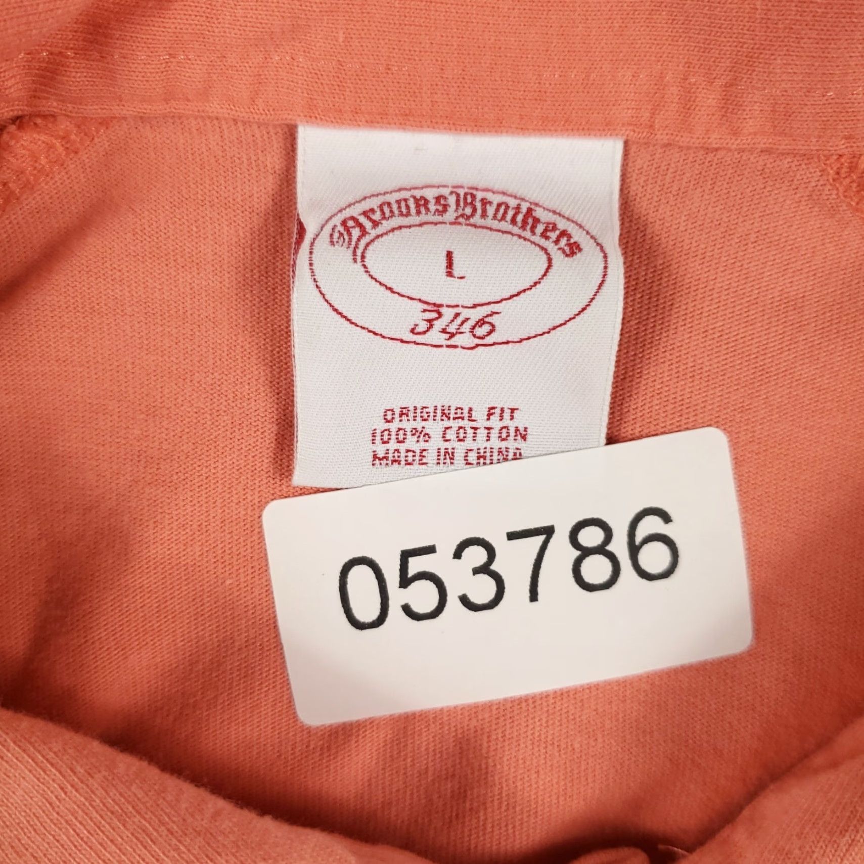 Brooks Brothers Brooks Brothers Polo Adult Large Pink Cotton Short Sleeve Button Collared Shirt Mens Size US L / EU 52-54 / 3 - 8 Thumbnail