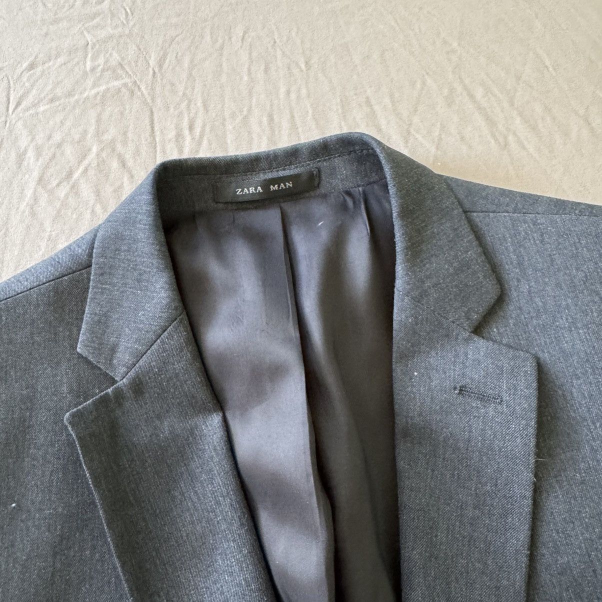 Zara Zara Man WOOL SUIT BLAZER Size 38R - 4 Thumbnail