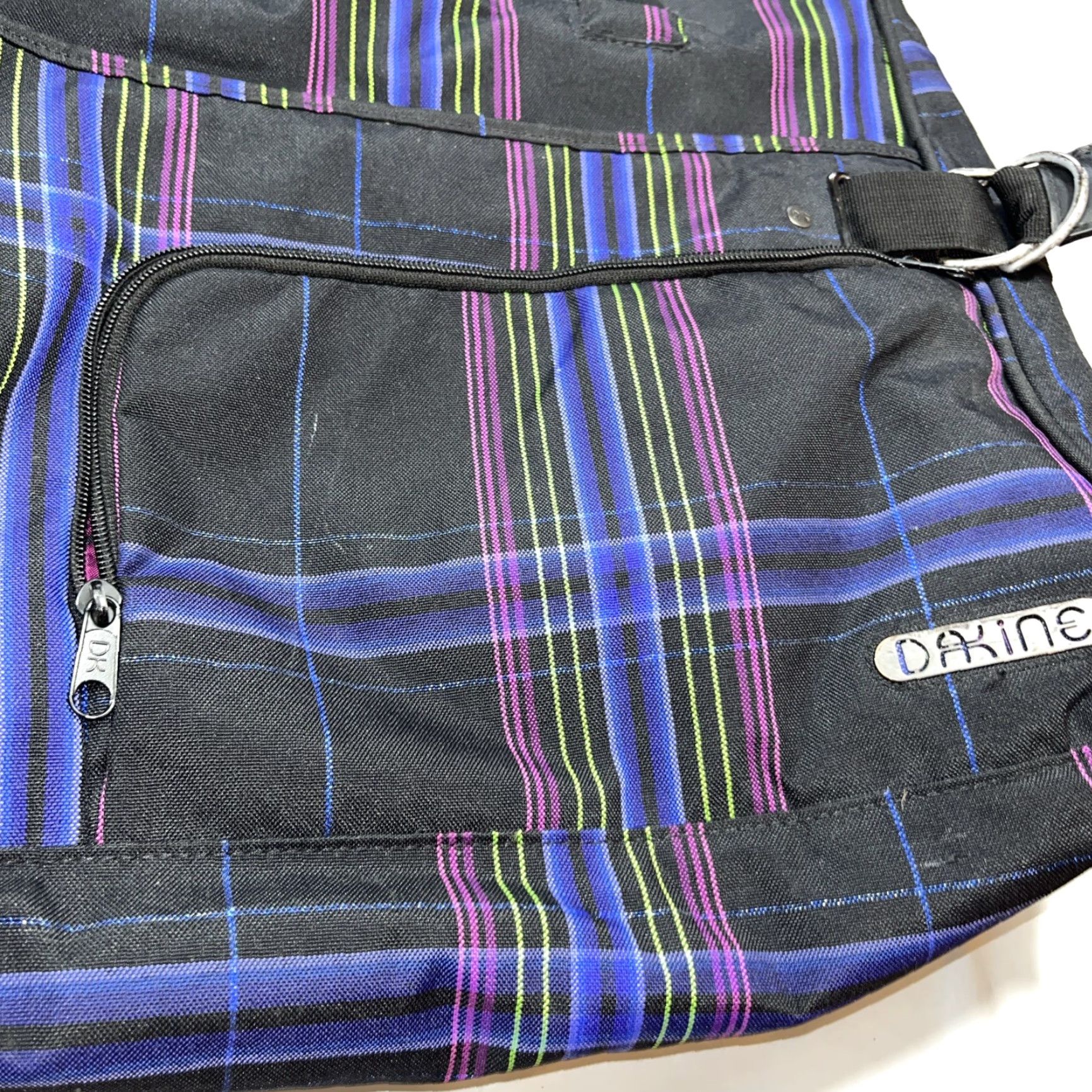 Dakine DAKINE TOTE Bag Black purple Lime Zip Padded Laptop Sleeve Multi Pockets Lg Size ONE SIZE - 4 Thumbnail
