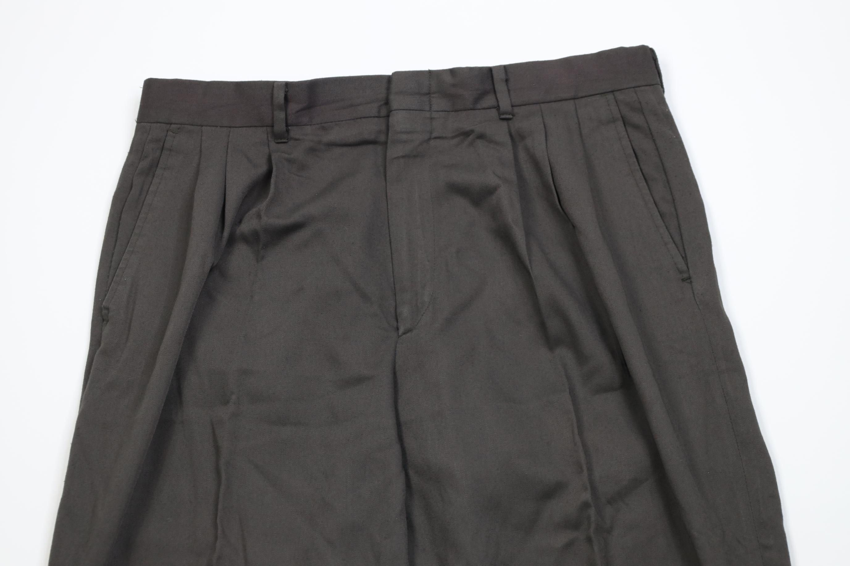 Vintage Vintage 90s Streetwear Gabardine Blend Knit Chino Pants Gray Size US 34 / EU 50 - 2 Thumbnail