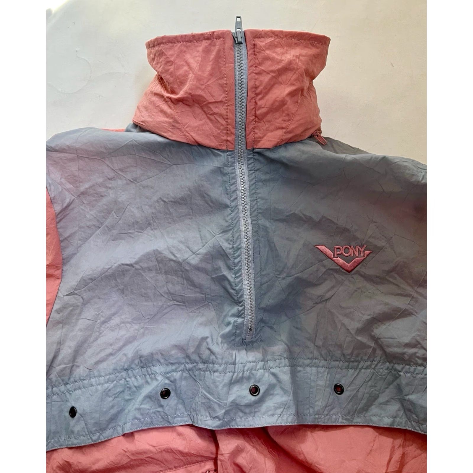 PONY VINTAGE PONY Windbreaker Jacket Womens M Pink 80s 90s 1/4 Zip NWT Deadstock Size M / US 6-8 / IT 42-44 - 4 Thumbnail