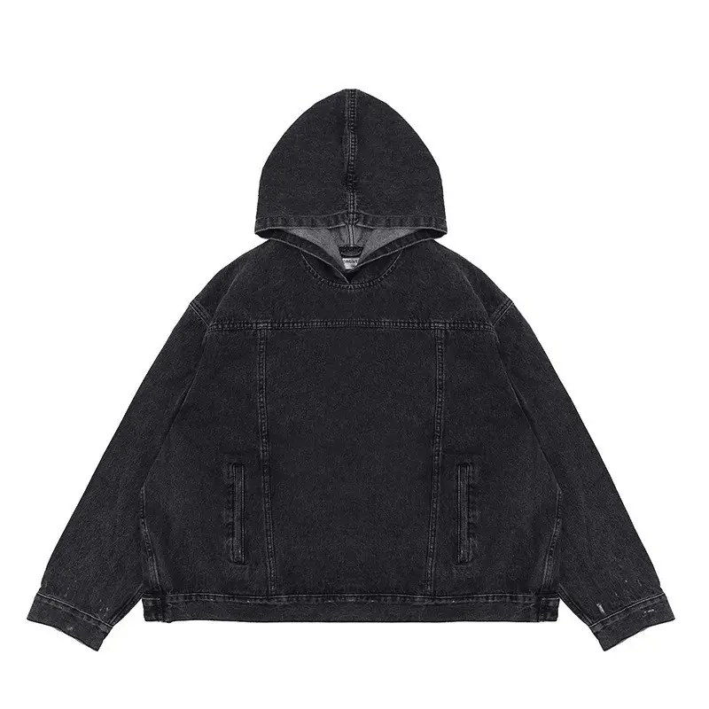 Japanese Brand × Vintage Retro Hand-Stiched Denim Hoodie Size US L / EU 52-54 / 3 - 3 Thumbnail