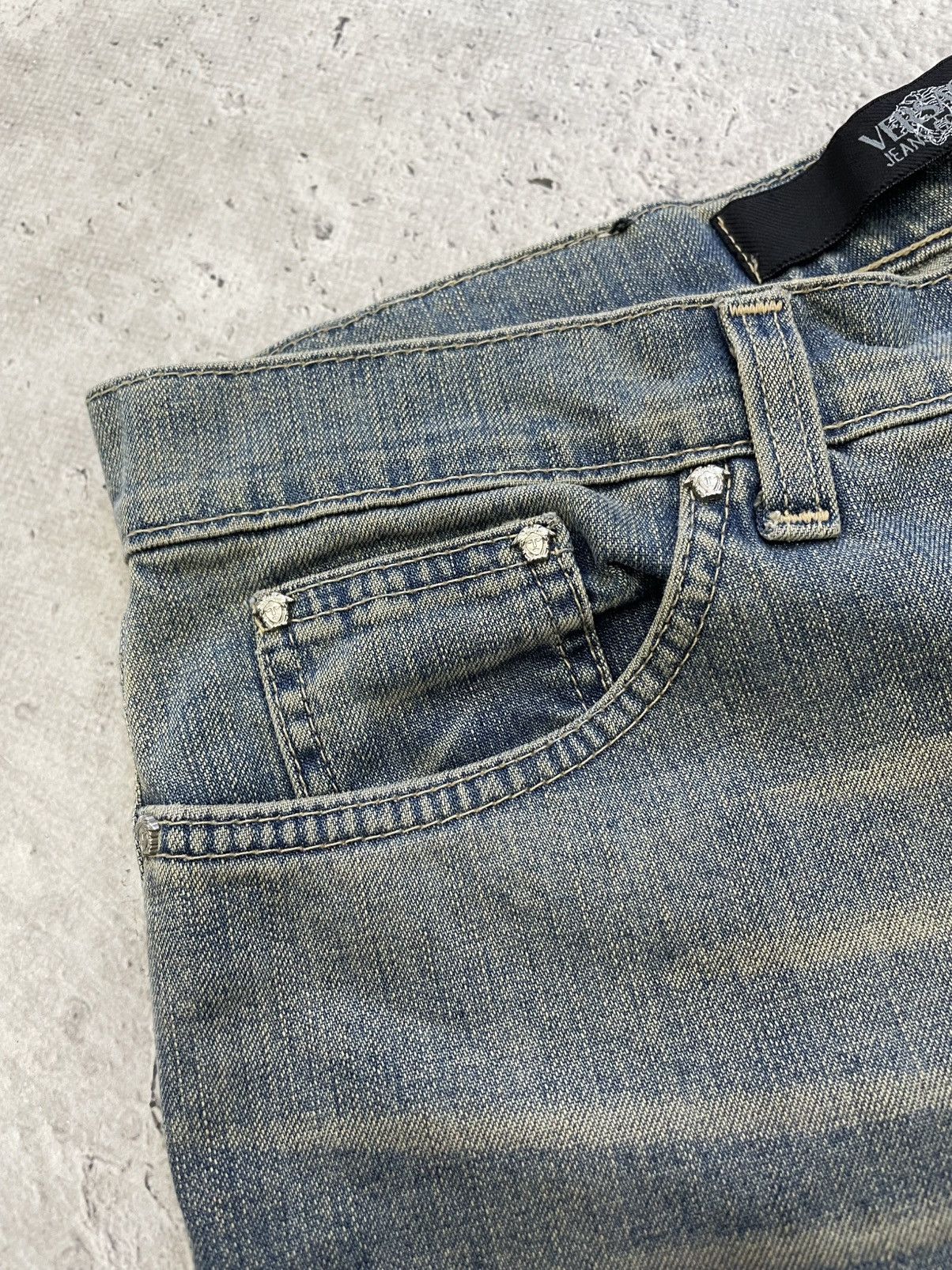 Versace Versace flared archive Blue Denim Jeans Straight Y2K Italy Size US 31 - 6 Thumbnail