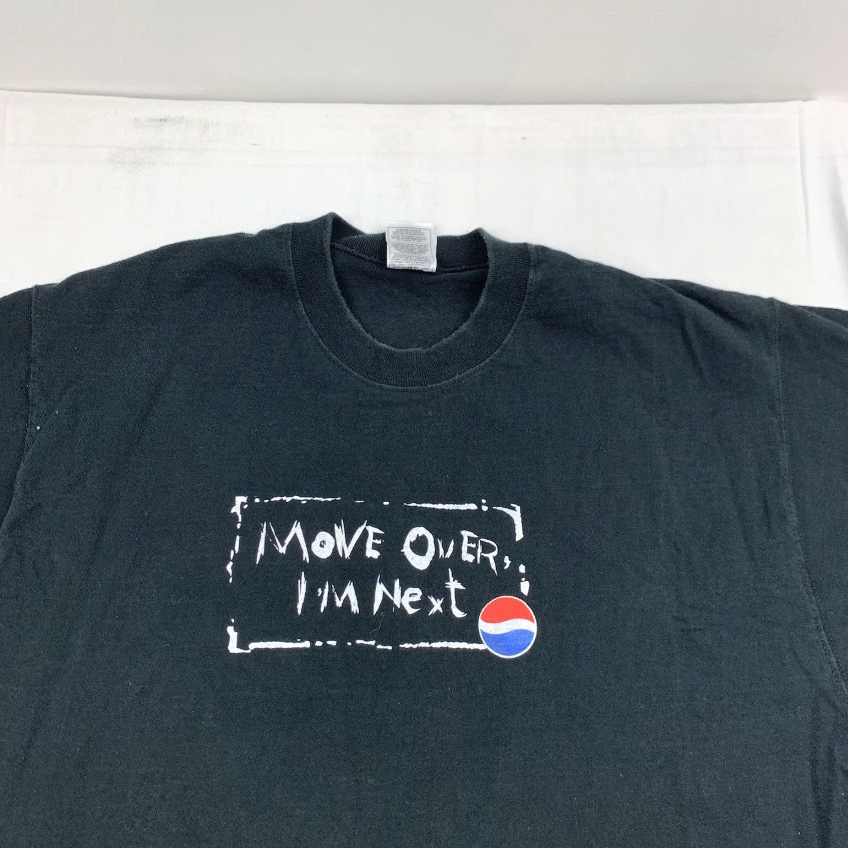 Fruit Of The Loom VINTAGE Pepsi Shirt Adult L Black 90s Tee Size US L / EU 52-54 / 3 - 2 Thumbnail