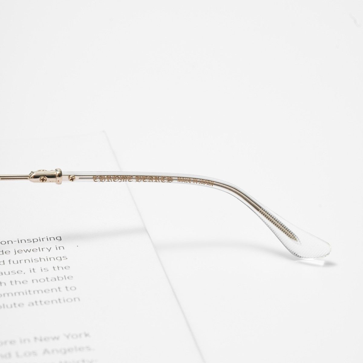 Chrome Hearts CHROME HEARTS EDITH F CRYSSTAL/ GOLD PLATED GLASSES Size ONE SIZE - 4 Thumbnail