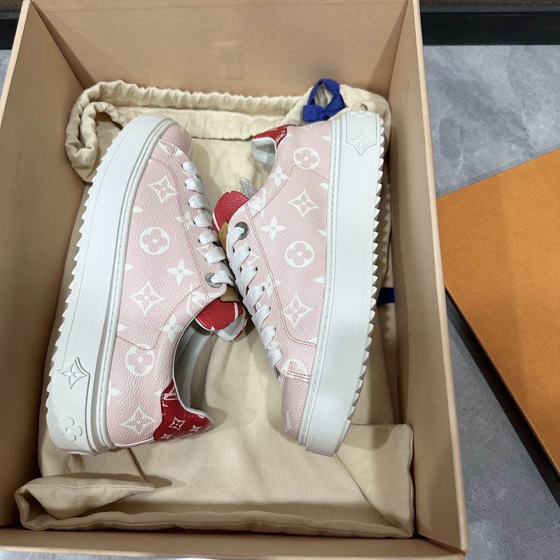 Louis Vuitton Louis Vuitton Stylish Pink Leather Sneakers - Size US 6.5 / EU 39-40 - 6 Thumbnail