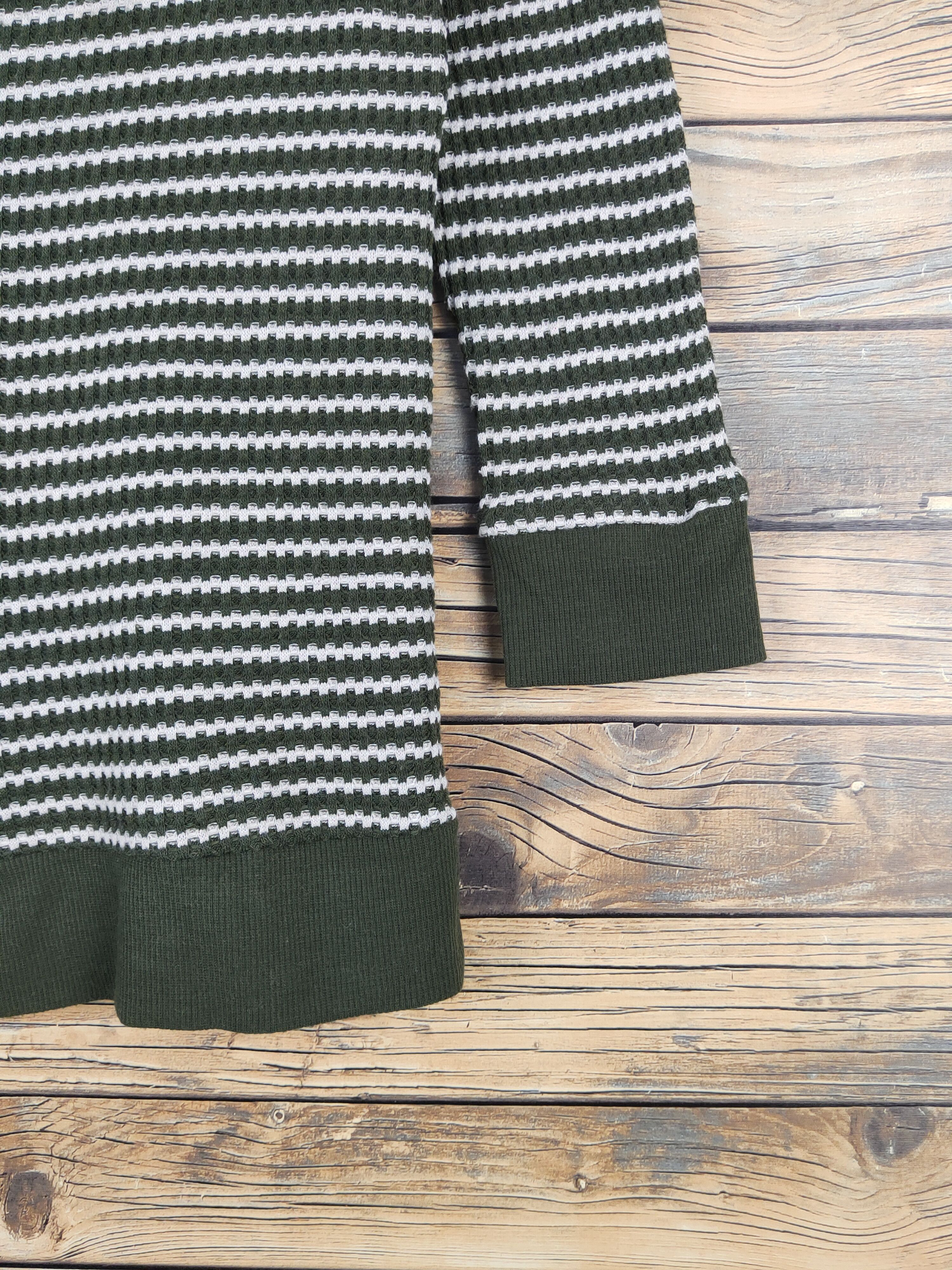 Homespun Knitwear × Japanese Brand Mix Olive stripe Knitwear Cardigan #W1354 Size US M / EU 48-50 / 2 - 6 Thumbnail