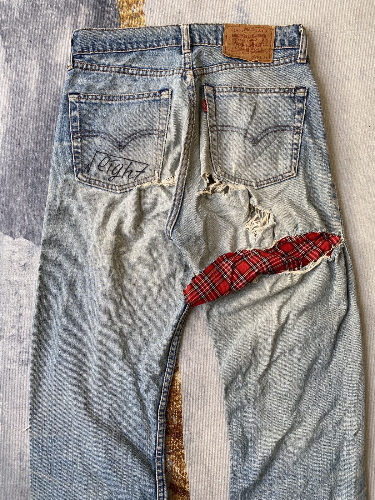 Levi's Vintage 90’s Levi’s 512 Distressed Denim Size US 28 / EU 44 - 14 Thumbnail