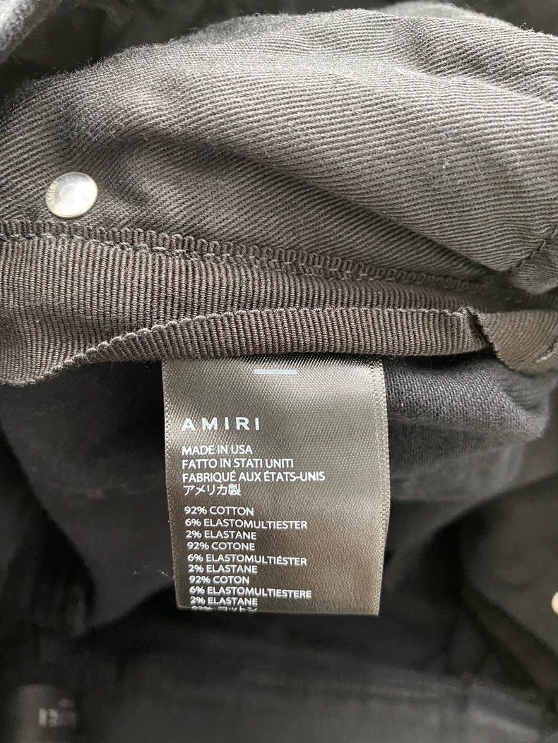 Amiri Amiri Washed Black Cashew Flower mx2 Jean Size US 31 - 4 Thumbnail