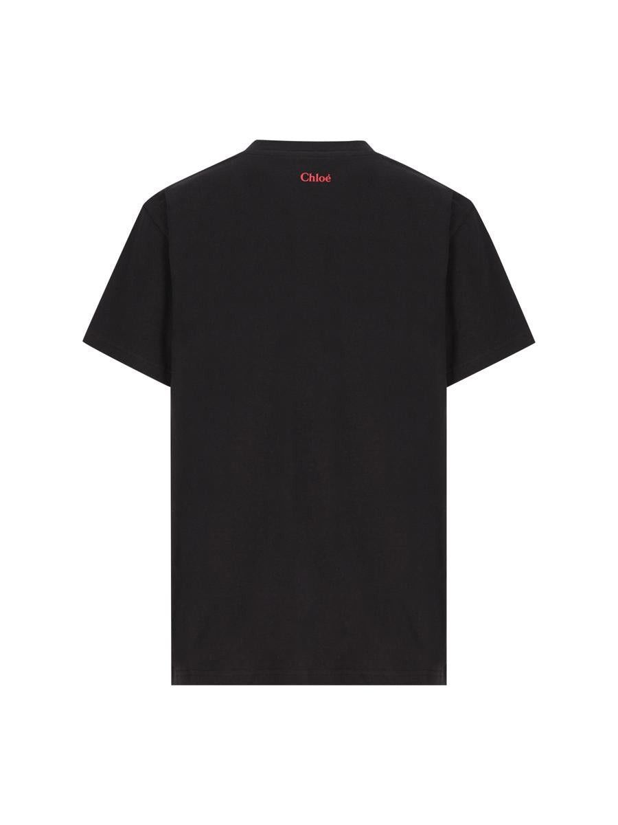 Chloe o1y0825 Short Sleeves T-Shirt in Black Size M / US 6-8 / IT 42-44 - 2 Thumbnail