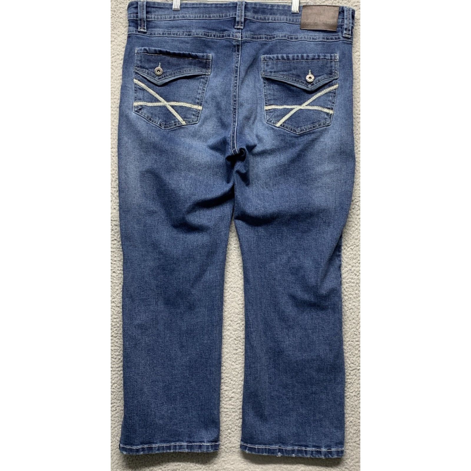 Vintage AXEL Jeans Slim Bootcut Denim Blue 40x30 Regular Slim Stretch ZIP Mid Rise Men Size US 40 / EU 56 - 4 Thumbnail