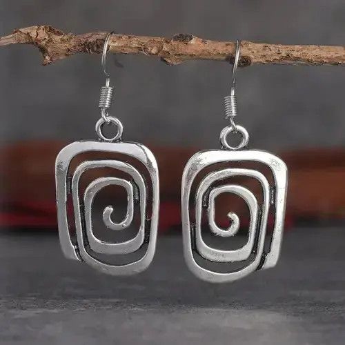 Other Vintage Ethnic Antique Metal Drop Earrings Size ONE SIZE - 4 Thumbnail