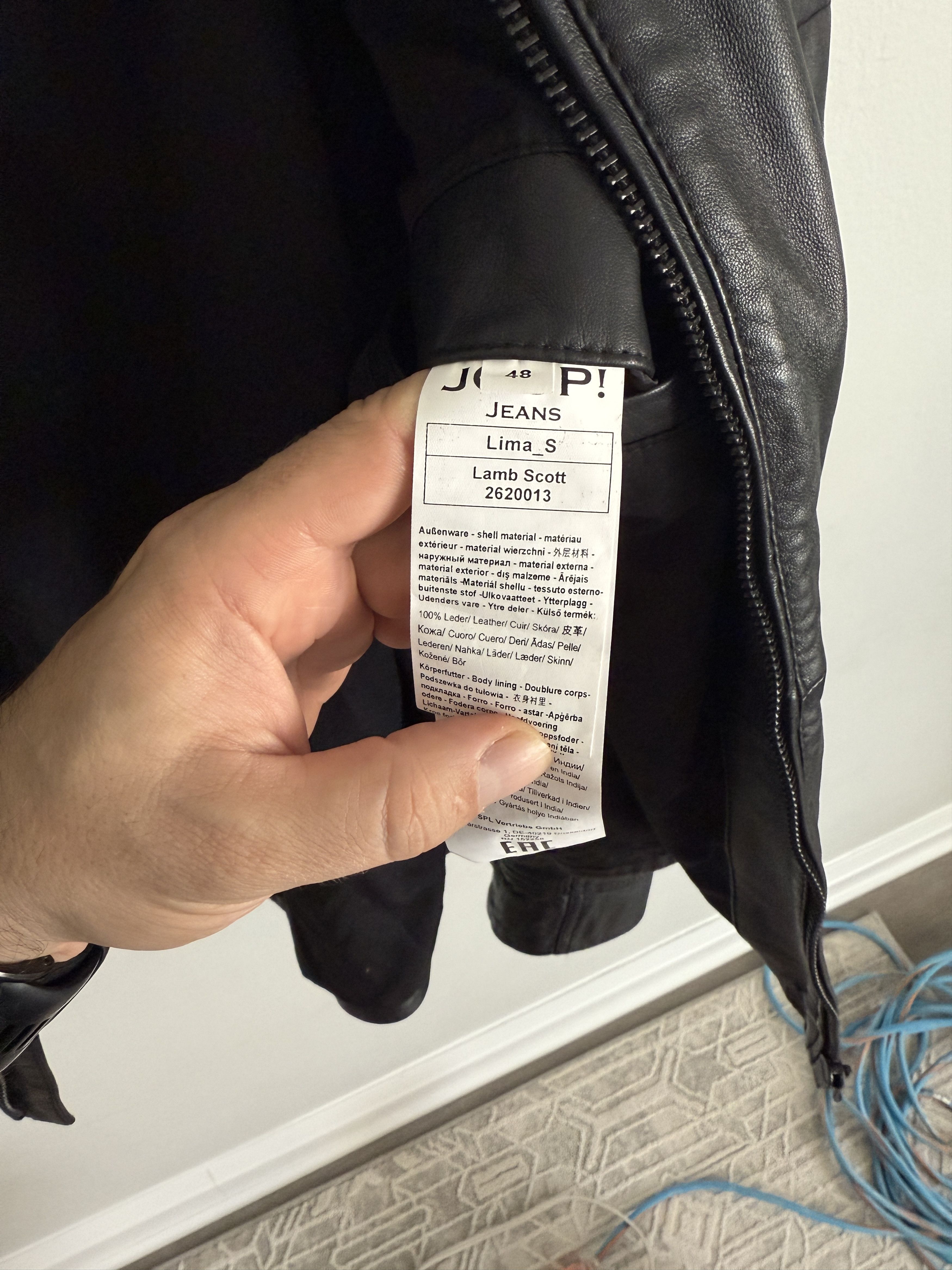 Joop! JOOP JEANS BOMBER LAMB SCOTT LIMA S LEATHER JACKET SIZE 48 L Size US M / EU 48-50 / 2 - 5 Thumbnail