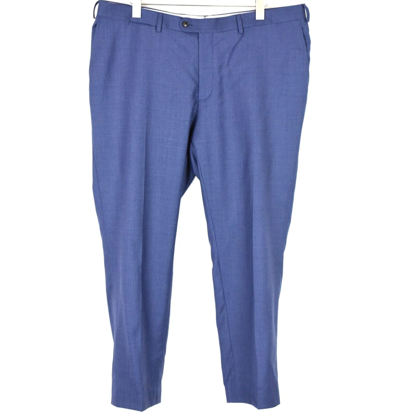 Suitsupply Suitsupply Sienna Trousers Wool Tapered Fit Zip Fly Blue Men W40 Dress Pants Formal Business Women/Mens Size US 40 / EU 56 - 2 Thumbnail