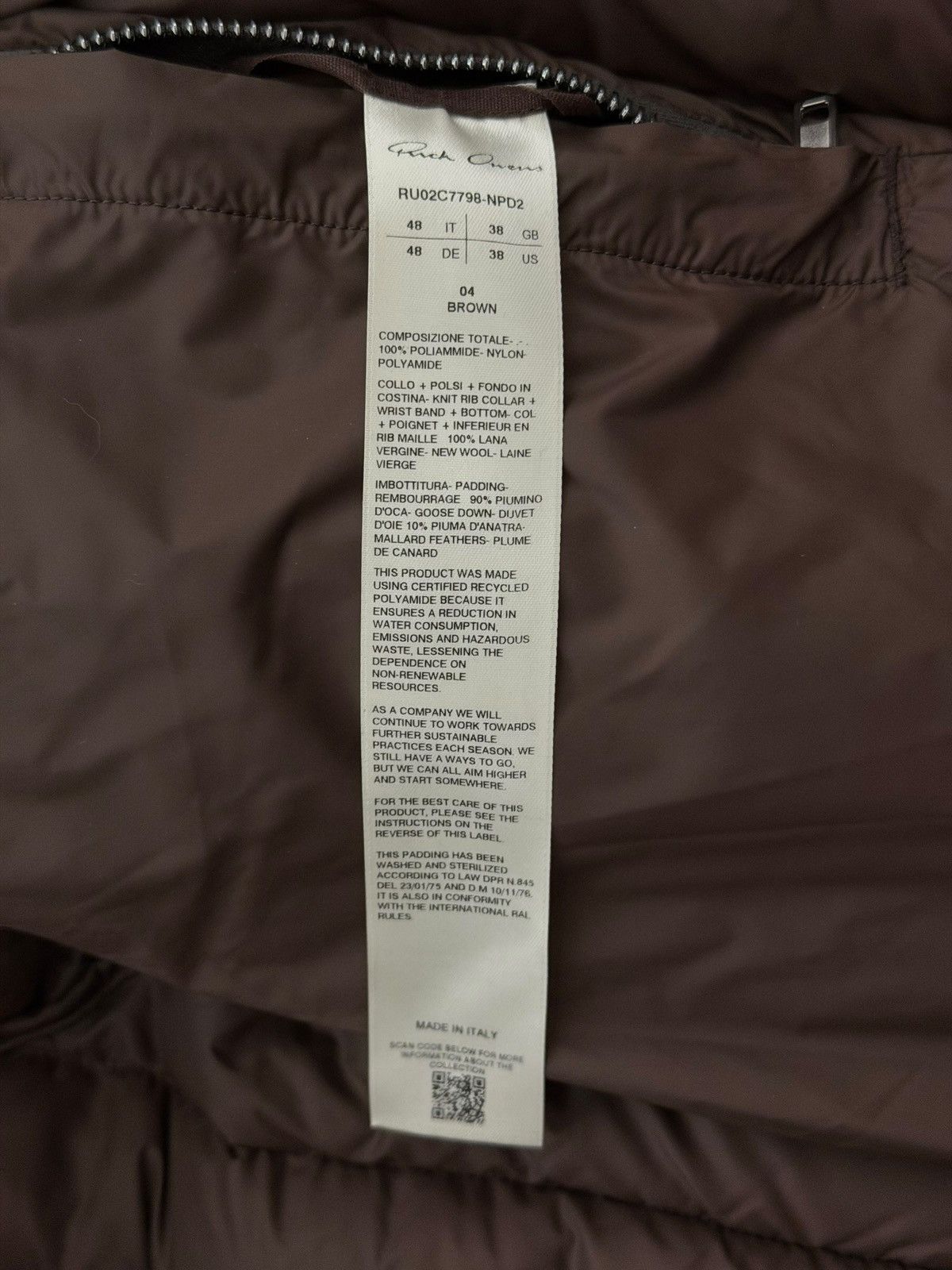 Rick Owens Rick Owens FW23 Luxor Flight Down Bomber Jacket Size US M / EU 48-50 / 2 - 5 Thumbnail