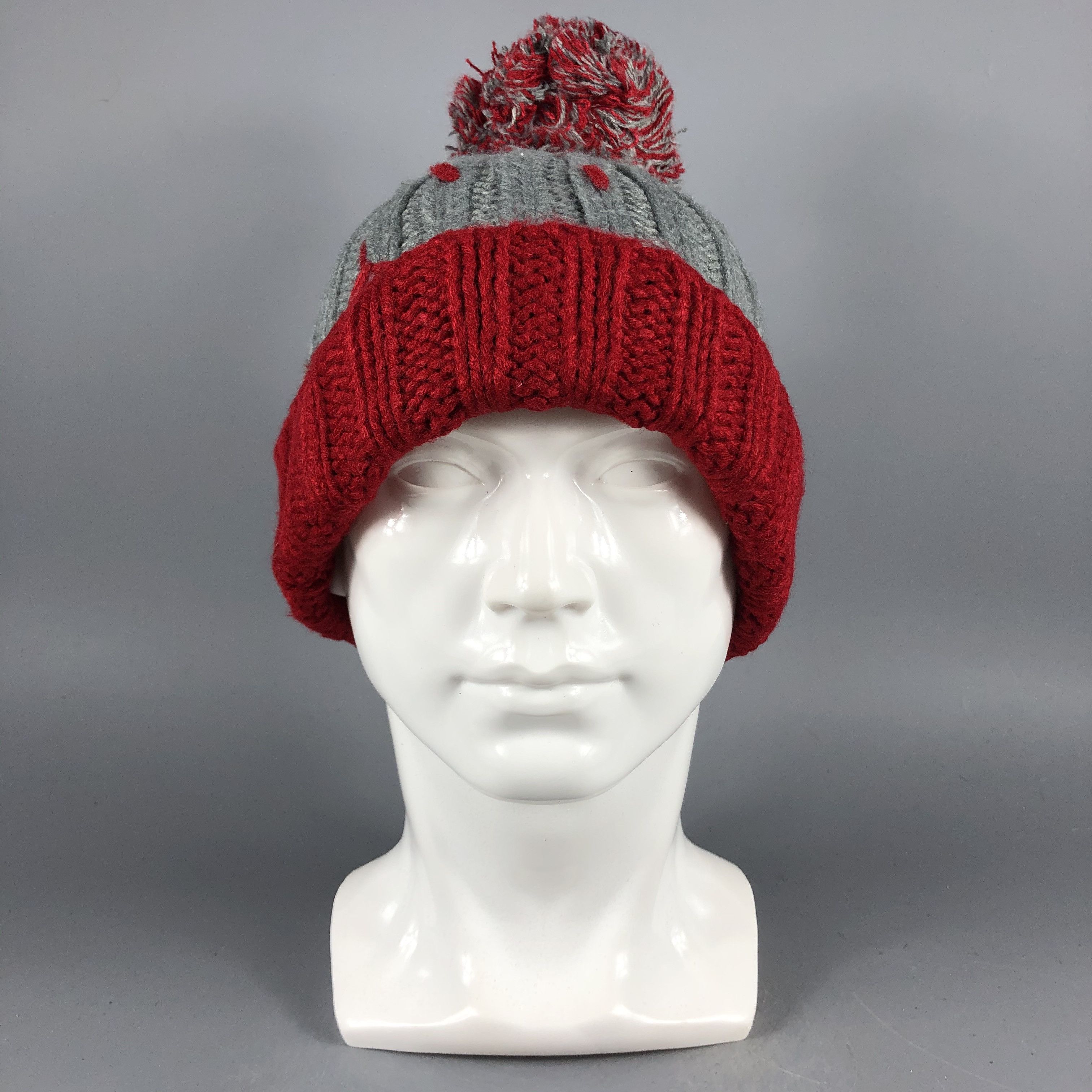 Japanese Brand × Vintage Smiley Ribbed Knit PomPom Beanie Snow Hat Snow Cap -D1058 Size ONE SIZE - 1 Thumbnail