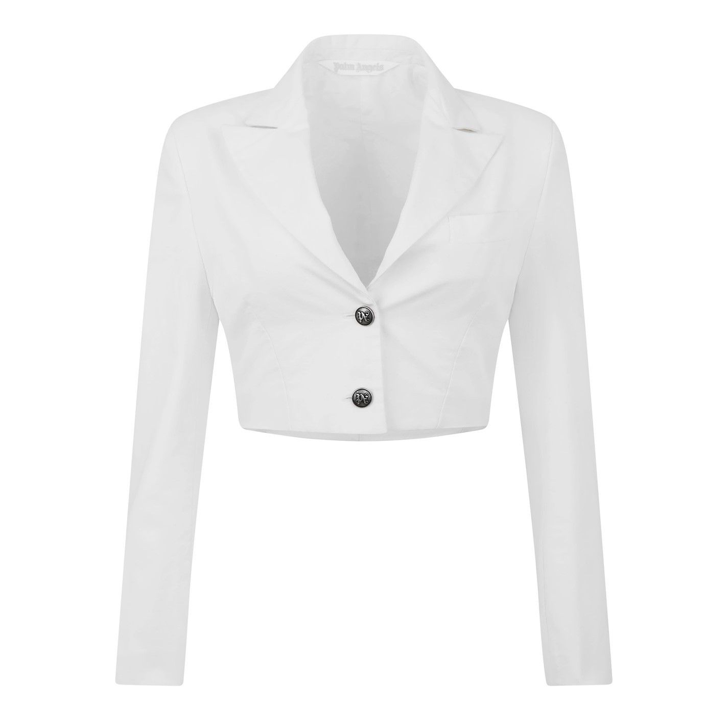 Palm Angels o1g2r1mq0325 Cropped Blazer in White Size XS / US 0-2 / IT 36-38 - 1 Thumbnail